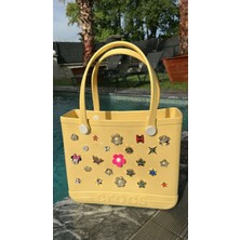 Plaj Çantası Plastik Croslite Sarı