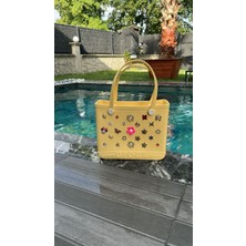 Plaj Çantası Plastik Croslite Sarı