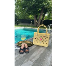 Plaj Çantası Plastik Croslite Sarı