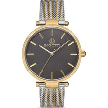 Bigotti BG.1.10342.5 Klasik Tasarım 3 Atm Suya Dayanıklı Gümüş-Altın Kadın Kol Saati