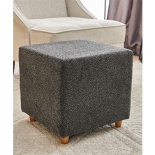 Favora Ranma Ahşap Ayaklı Puf - Antrasit