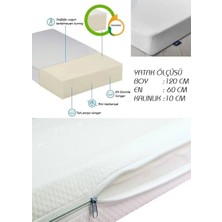 Bamgidoo Ahşap Lake Beyaz Renk Anne Yanı Beşik 3 Kademeli Sallanan Ahşap Beşik 60 x 120 cm - Mavi Prens Uyku Setli & Soft Yataklı
