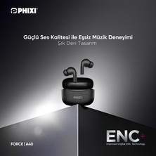 Phixi Basic A40 Enc Usb-C Hızlı Şarj Destekli Bluetooth Kulaklık, Portatif Bluetooth Kulaklık