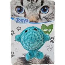 Jooys Catnip'li Kadife Balık Kedi Oyuncağı Pembe Mavi