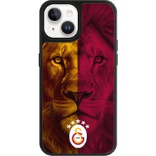 iPhone 14 Uyumlu Galatasaray 5 Yıldız Parçalı Aslan Lisanslı Telefon Kılıfı