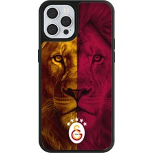iPhone 12 Pro Max Uyumlu Galatasaray 5 Yıldız Parçalı Aslan Lisanslı Telefon Kılıfı