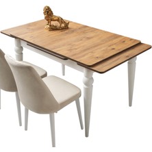 Arda Siyah Mermer Desen Yanlardan Açılır 120X80 Masa (Açılımış Ölçüsü 180X80)