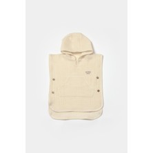 Unisex Çocuk Pamuklu Bej Müslin Panço Havlu
