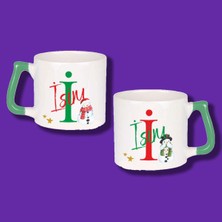 Kişiye Özel Yılbaşı Tasarımlı Isim Baskılı Ikili Kupa Seti