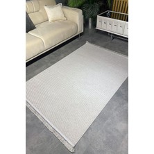 Halı Sepeti Luxess Dizayn 1063 Gri Kaymaz Taban Kesme Yolluk Mutfak Halısı Modern Salon Halısı