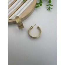 Çok Sıralı Lazer Kesim Halka Küpe 3cm