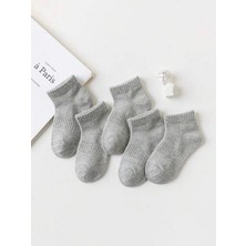 Unisex Çocuk Çorap Seti 5'li Okul Günlük Mevsimlik