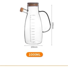 Bambu Kapaklı Vakumlu 2'li Set Cam Yağlık Sirkelik Bambu Altlık