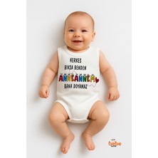 Herkes Bıksa Benden Anneannem Bana Doyamaz  Pamuklu Ribana Tulum Body Zıbın 6–36 Ay