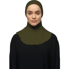 Altobeh Kadın Tesettür Pratik Boyunluklu Hijab - Sporcu Bone - Haki