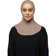 Altobeh Kadın Tesettür Pratik Boyunluklu Hijab - Sporcu Bone - Toprak