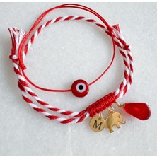 Marteniçka Murano Nar -Fil - Harf Bileklik Seti