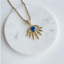 Çelik Mavi Göz Kolye