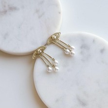 Çelik Incili Göz Küpe