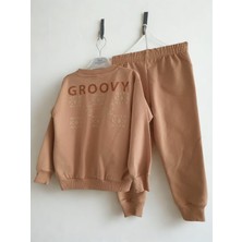Groovy Baskılı iki iplik Cep Detaylı 2'li Takım