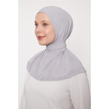 Gri Pratik Spor Çıtçıt Şal Bone