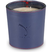 The Ashk Deri Hayal Lacivert Bitkisel Mum 1000GR Sandal Ağacı, Amber & Karabiber