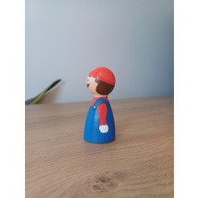 Süper Mario Ahşap Figür Oyuncak Peg Bebek
