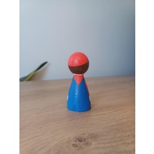 Süper Mario Ahşap Figür Oyuncak Peg Bebek