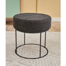 Favora Moon Steel Ayaklı Puf - Antrasit - Bakır