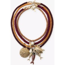 Venüs Design Hasır Ip 4lü Balık Charm Kolye