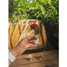 El Yapımı Mini Saksı Çiçek – Masa Süsü Papatya