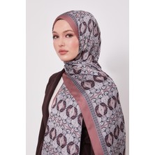 Kiremit Yansıma Desen Hint Ipeği Şal