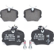 Bosch Diskli fren balatası seti; ön PEUGEOT 405 1.9i Break 7/1988 - 12/1992 80 kW 15