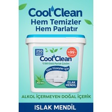 Coolclean – Yüzeyler Için Islak Temizlik Mendili – 250’LI Kova Ambalaj
