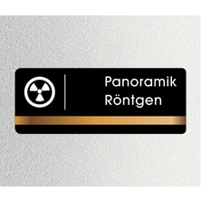 Ofis Departman Kapı Isimliği, Yönlendirme Levhası - Panoramik Röntgen - 26X10CM Antrasit - Bronz