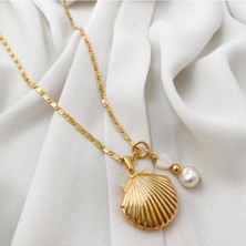 Venüs Design Istiridye Madalyon Inci Kolye