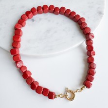 Venüs Design Kırmızı Cam Kolye