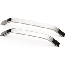 Eko Şahin Alüminyum Metal Lüks Modern Mobilya Çekmece Mutfak Dolabı Kulpu Krom 128mm