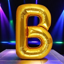 Vıp Yüksek Kalite 1 Metre Gold B Harfi Folyo Balon Gold B Harf Balon Helyum Gazına Uçan Balona Uygun
