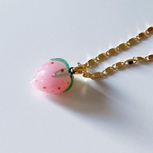 Venüs Design Murano Pembe Çilek Kolye