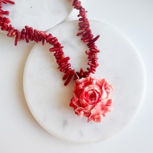 Venüs Design Mercan Gül Kolye