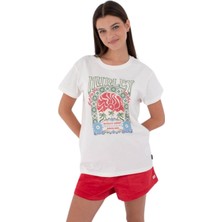 Hurley Organic Mikonos Tee Kadın Beyaz Tişört
