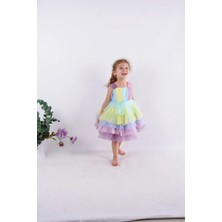 Kız Çocouk Abiye Unicorn Elbise Kız Çocuk Elbise