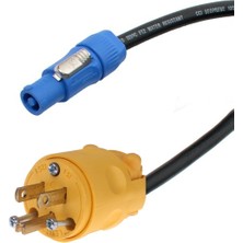 Powercon Erkek - Amerikan Elektrik Fişi Erkek Kaliteli Kablo 3 Metre
