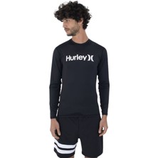 Hurley Oao Quickdry Rashguard Ls Erkek Siyah Lycra