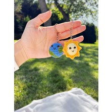 Dünya ve Güneş Ikili Anahtarlık & Çanta Süsü Seti