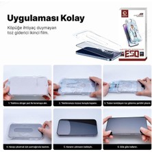 Apple Iphone 11 Uyumlu Kolay Takma Aparatlı Cam Ekran Koruyucu Siyah