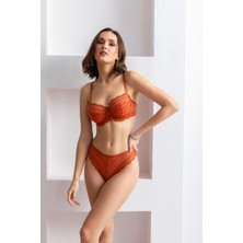 Balenli Sütyen Külot Takım Kiremit