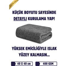 Carras Auto 3 Adet 40X40 cm Kalın Mikrofiber Kurulama Bezi 400 Gsm