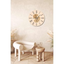 Bymelekoğlu Minimalist Tasarım Mdf Uv Baskı Duvar Saati 40 Mds-03
